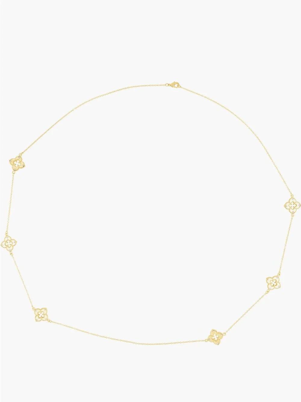 Delicate Gold Floral Connector Necklace